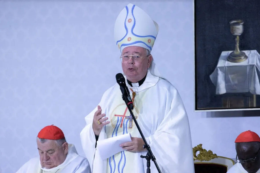 Cardinal Jean-Claude Hollerich celebrates Mass at the International Eucharistic Congress in Budapest, Hungary, Sept. 10, 2021.?w=200&h=150